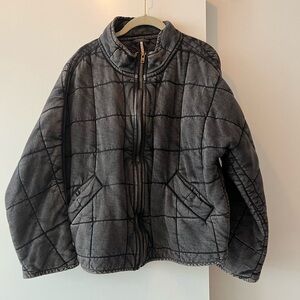 Free people quilted over-sized jacket.
